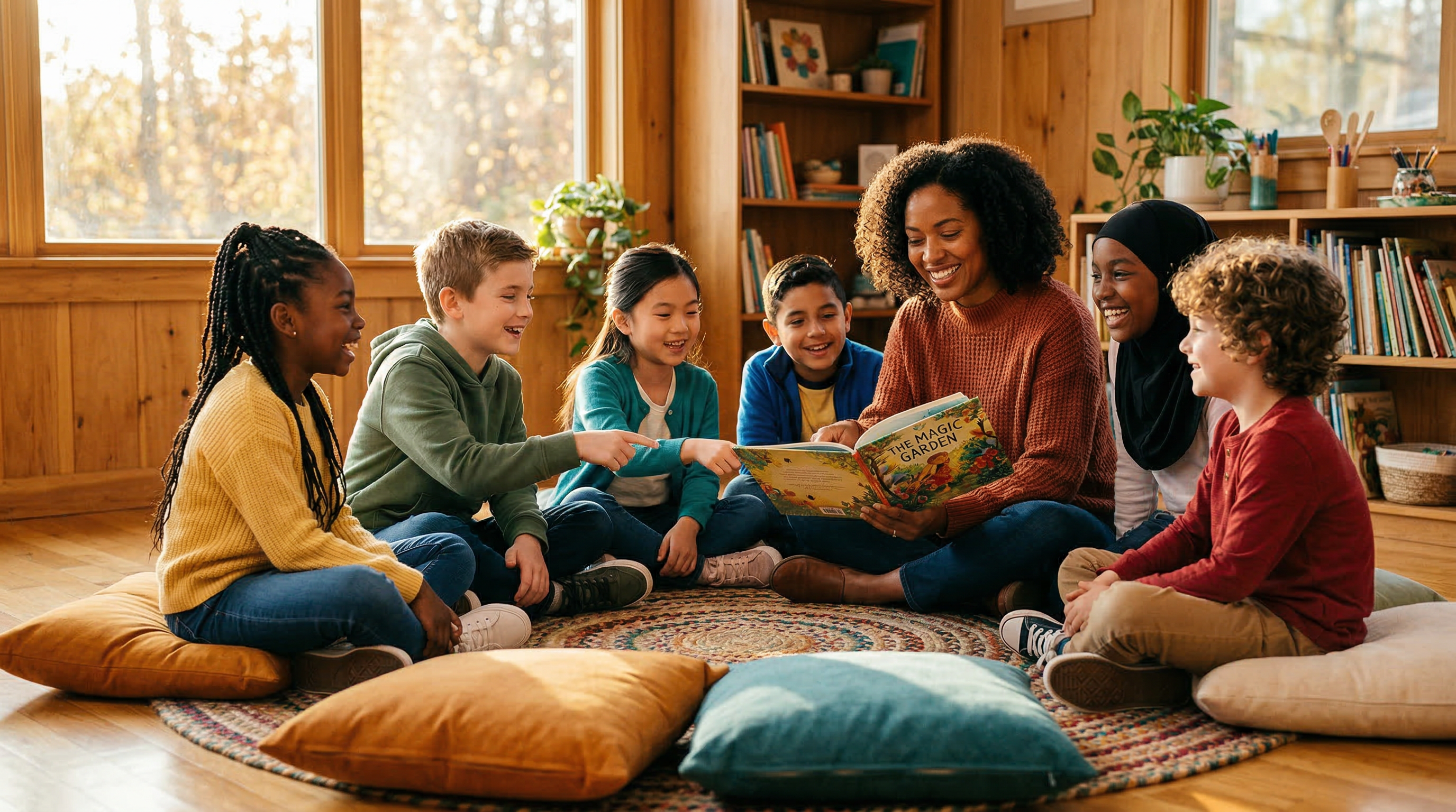 Children engaged in a coaching session